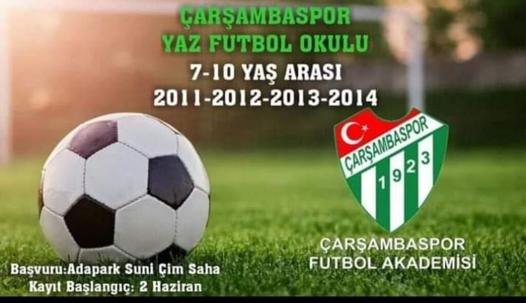 Çarşambaspor Futbol Akademisi Yaz Futbol Okulu