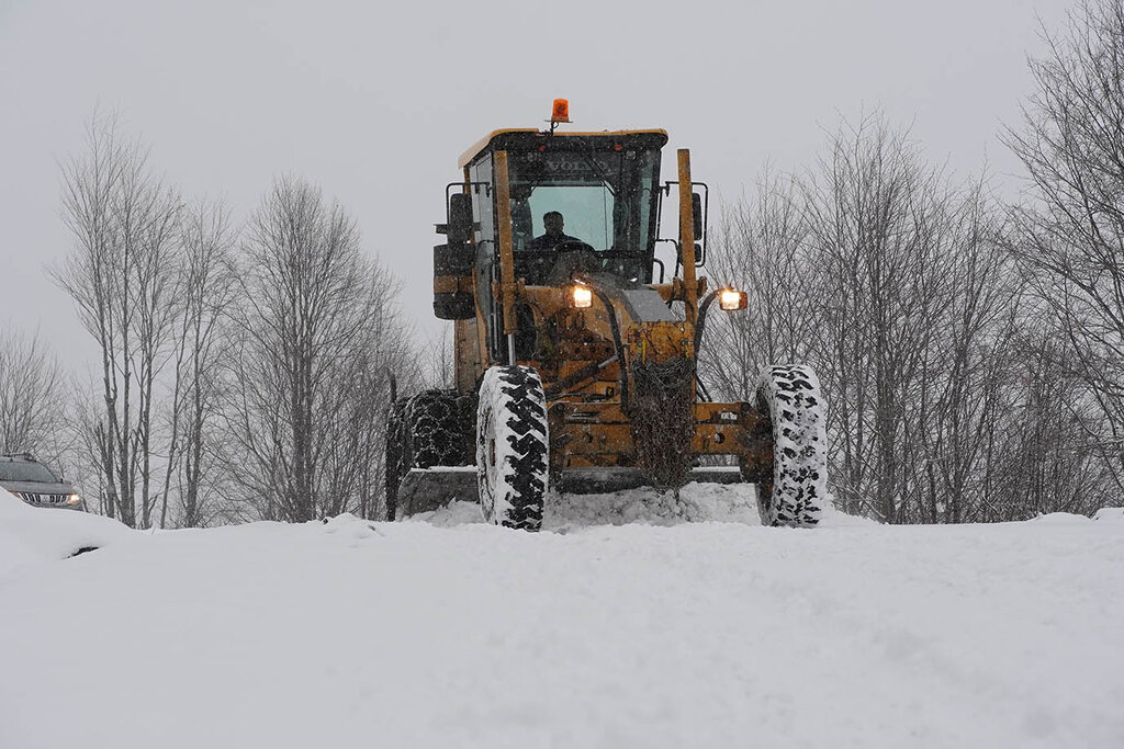 Atakum’da karla  mücadele başladı 