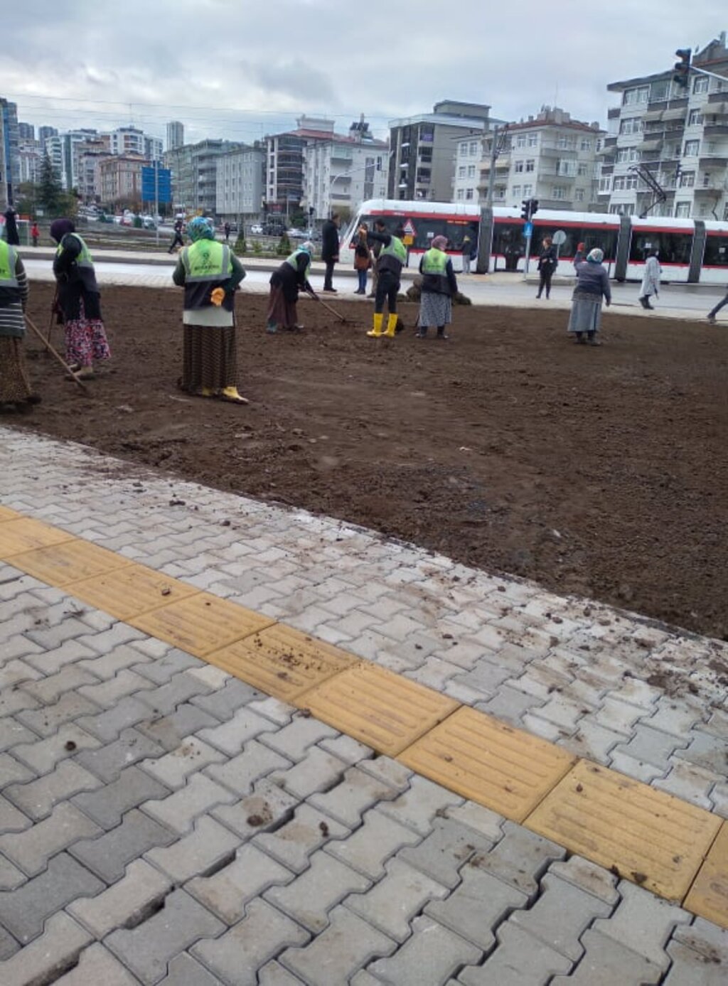 Atakum'da toprağa ve çiçeğe kadın eli değdi