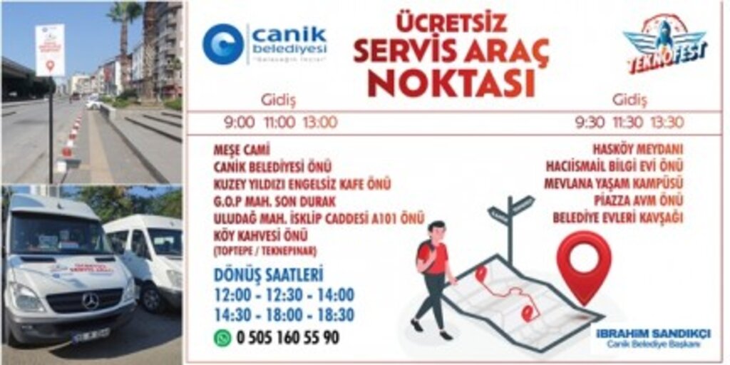 Canik Belediyesi’nden TEKNOFEST’e Özel Ücretsiz Servis