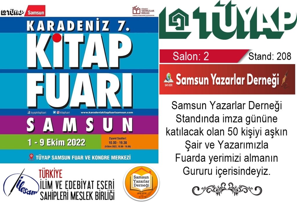 SAMSUNLU ŞAİR ve YAZARLAR TÜYAP'A HAZIR