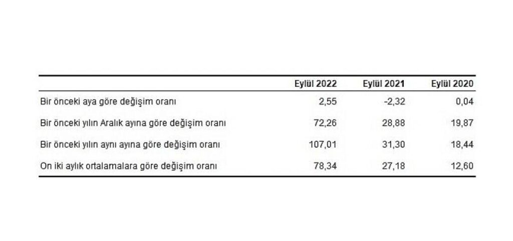 Hizmet Üretici Fiyat Endeksi (H-ÜFE) yıllık yüzde 107,01, aylık yüzde 2,55 arttı