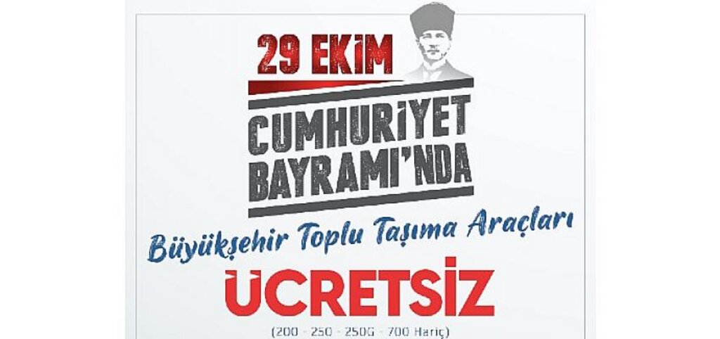 Kocaeli Büyükşehir'den 29 Ekim'de ücretsiz ulaşım
