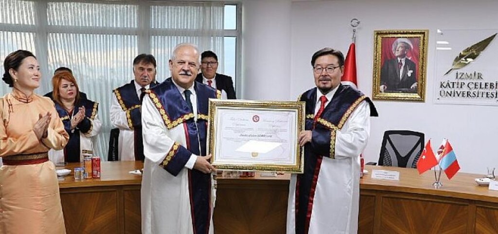 Moğolistan Meclis Başkanı Gombojav'a Fahri Doktora Unvanı