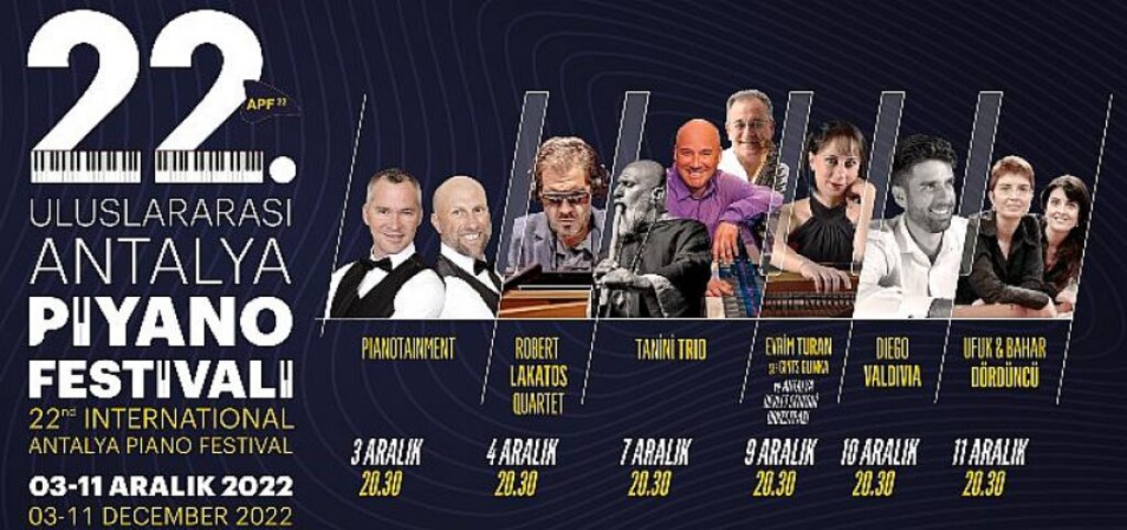 22. Uluslararası Antalya Piyano Festivali Başlıyor