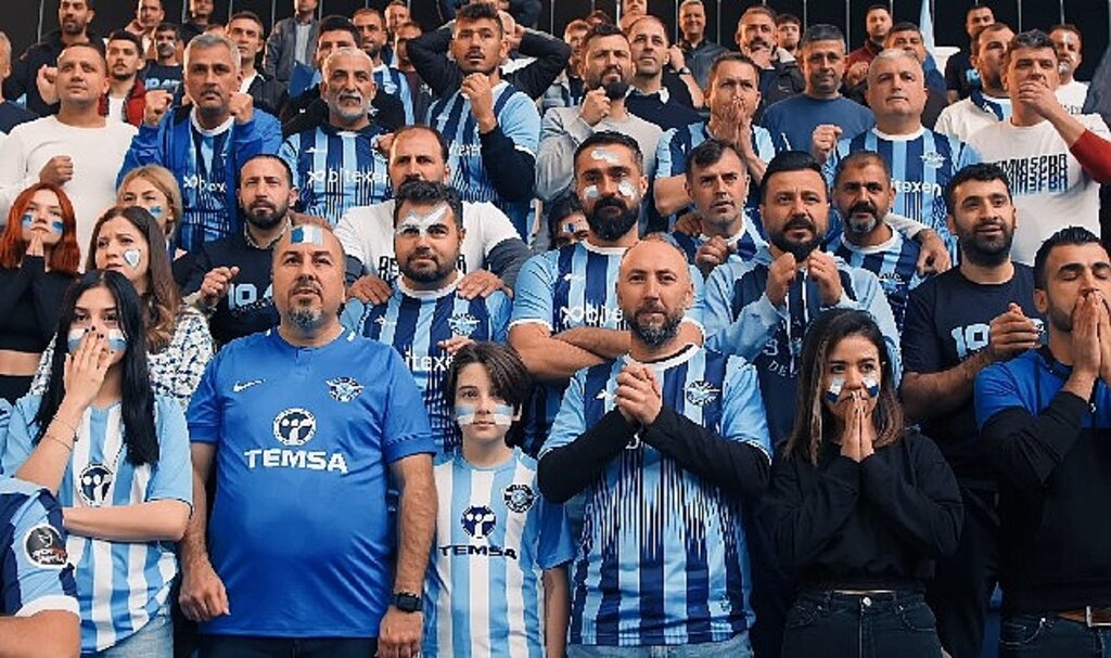 Çalışanlar kamera karşısında TEMSA, Adana Demirspor'un yanında