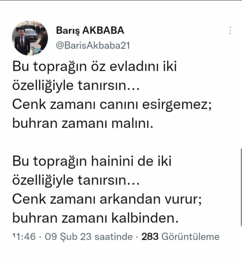 Barış Akbaba, “Gün Birlik Günüdür” Dedi