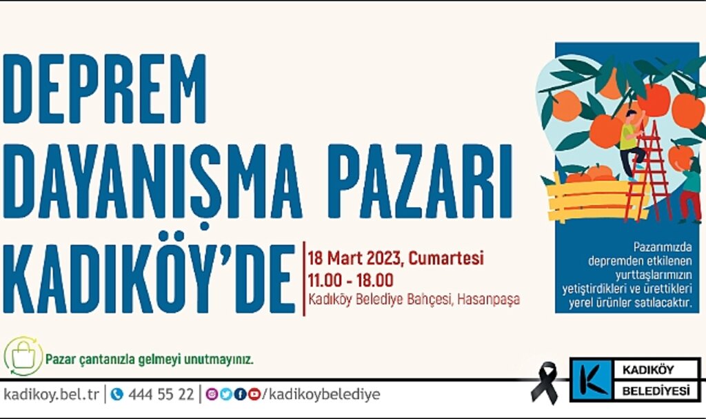 Kadıköy'de Depremzede Yerel Üreticilerle Dayanışma Pazarı Kuruluyor