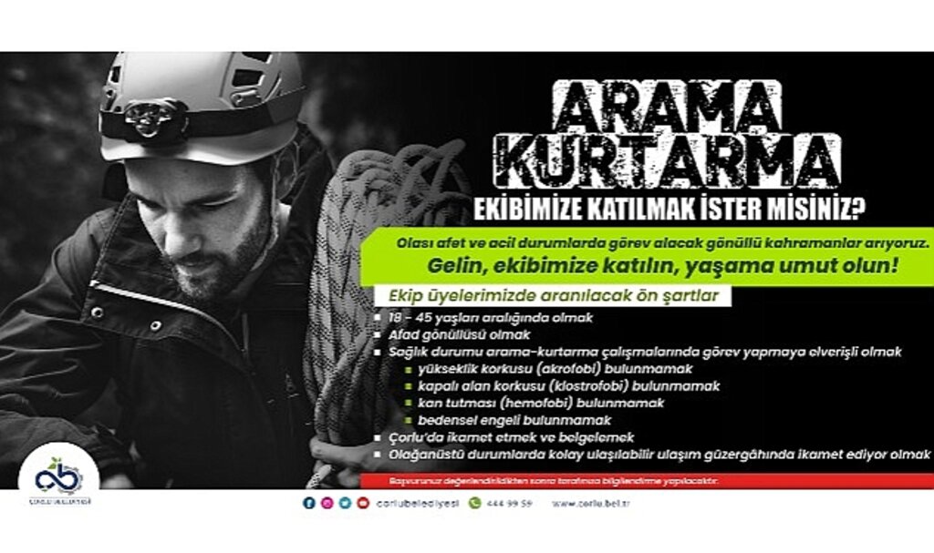 Arama Kurtarma Ekibimizde Gönüllü Olmak İster misiniz?