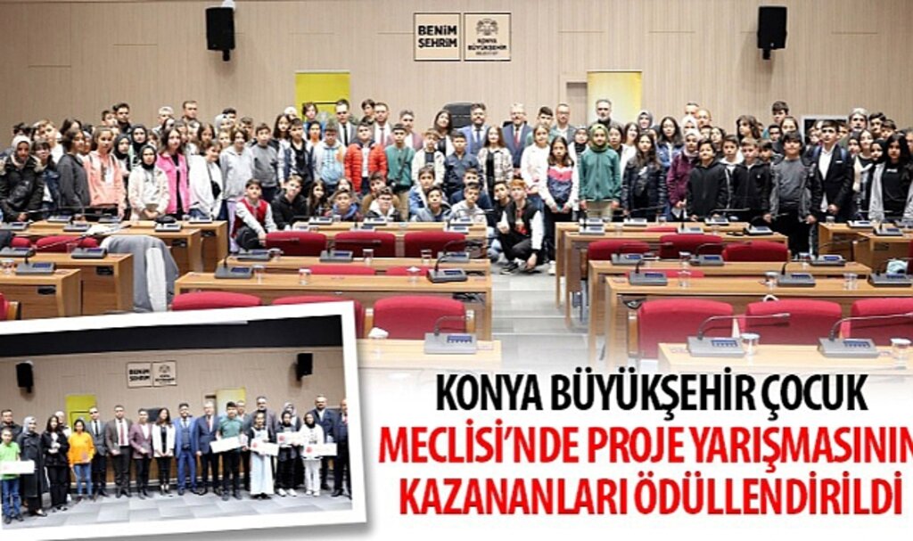 Konya Büyükşehir Çocuk Meclisi'nde Proje Yarışmasının Kazananları Ödüllendirildi