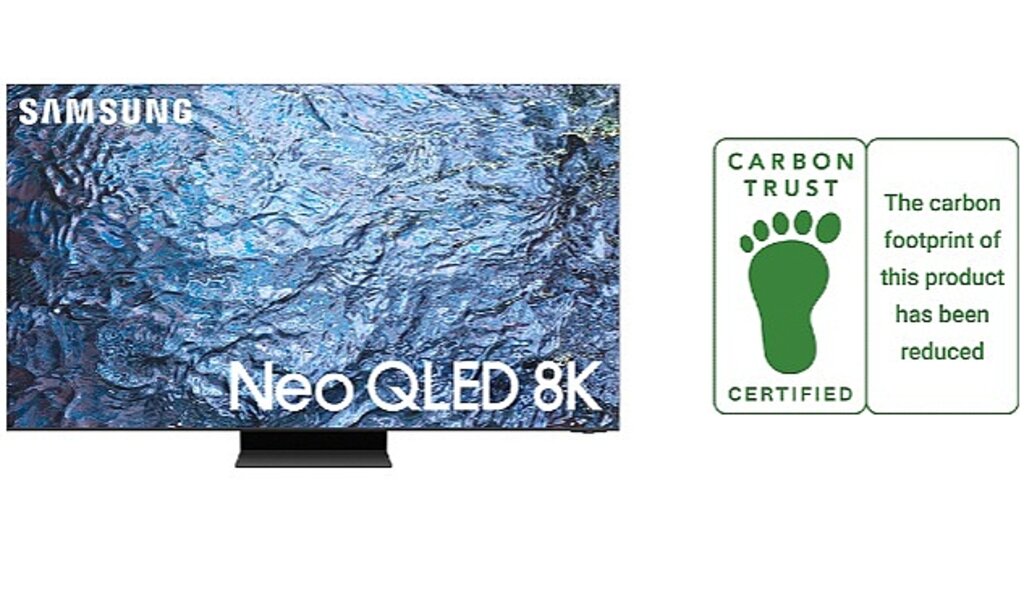 Samsung'un 2023 Neo QLED TV Serisi, Carbon Trust'tan 'Düşük Karbon' sertifikası almaya hak kazandı