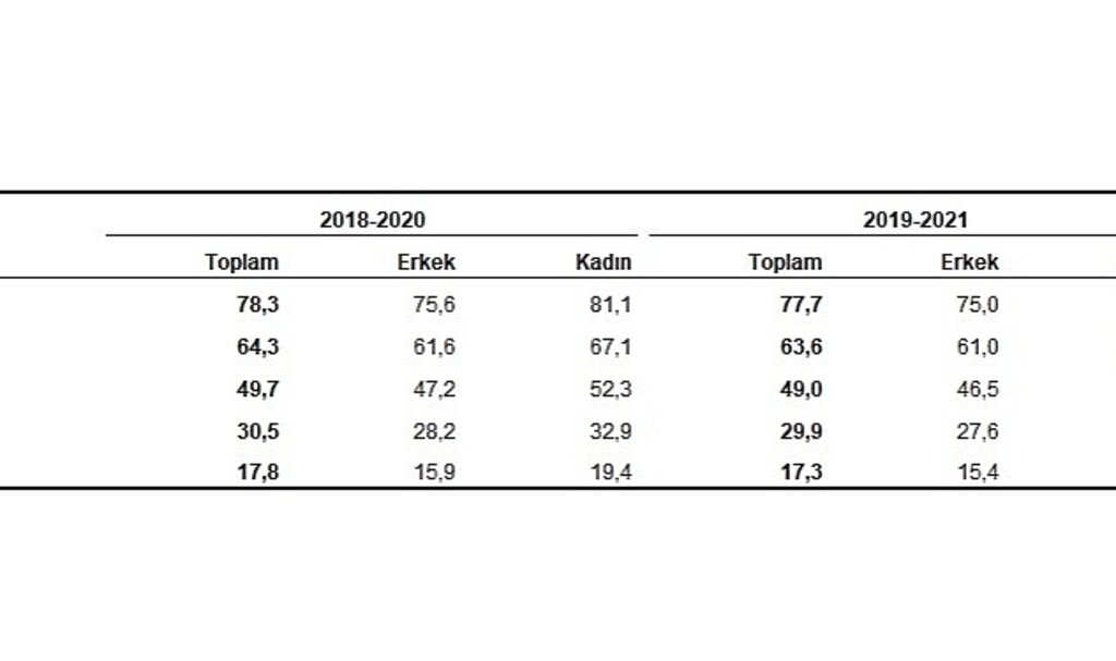 TÜİK: Türkiye'de doğuşta beklenen yaşam süresi 77,7 yıl oldu