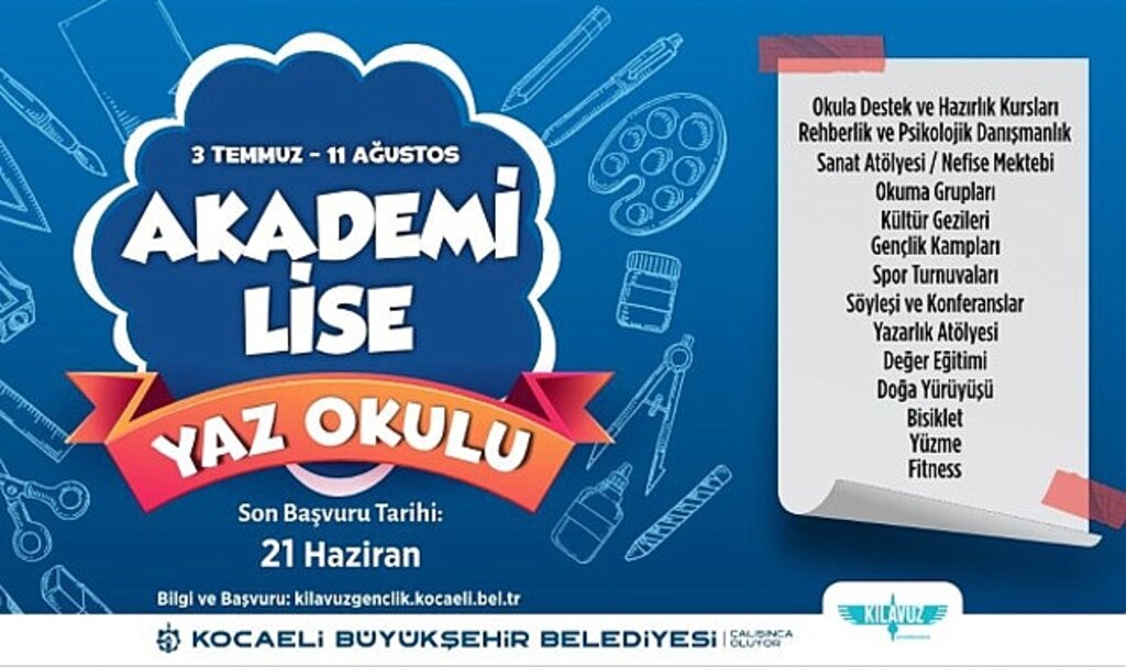 Bilgievleri ve Akademi Lise'de yazın okula gitmek daha da eğlenceli