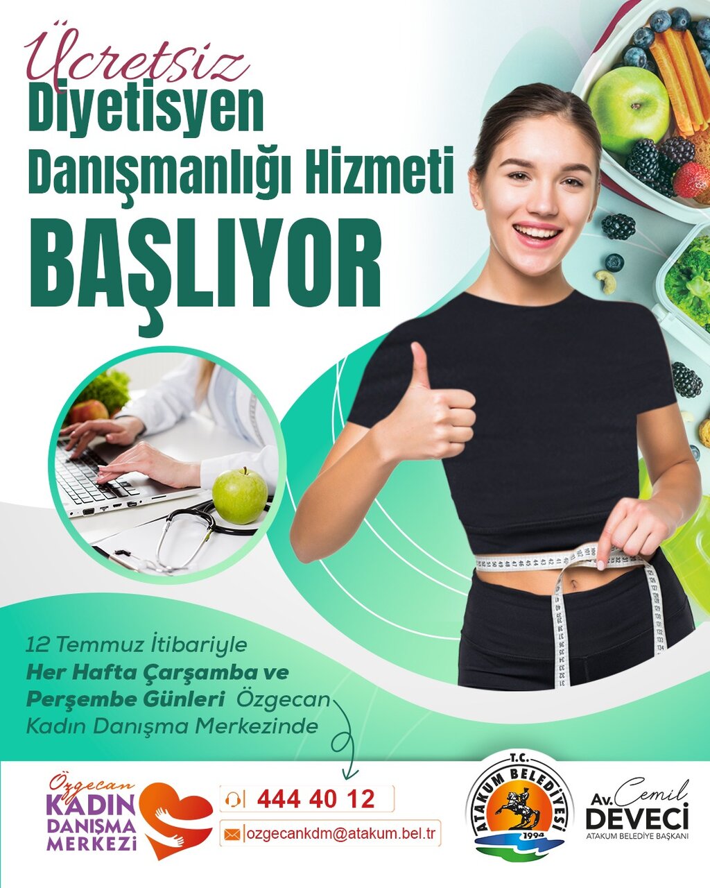 Atakumlu kadınlara diyetisyen desteği