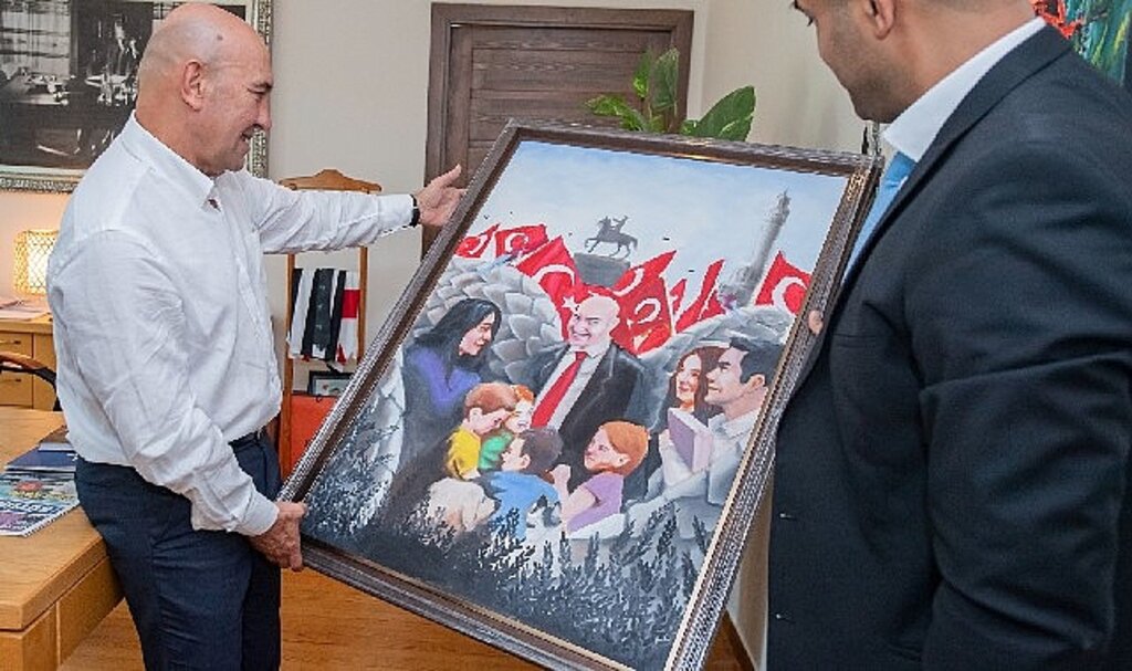 Başkan Soyer'e teşekkür portresi