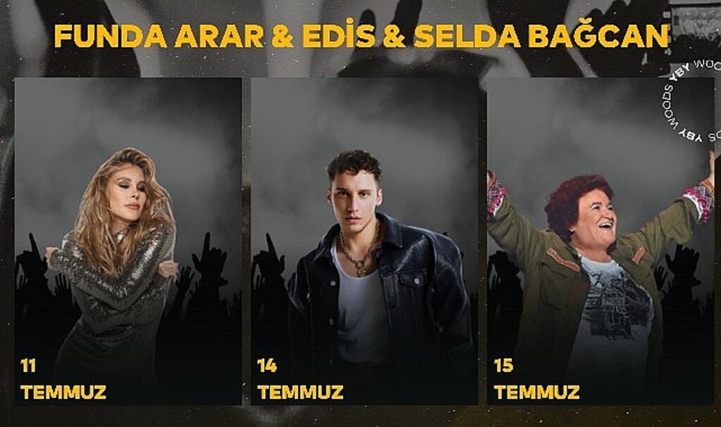 Funda Arar, Edis ve Selda Bağcan İstanbul'un En Büyük Açık Hava Sahnesi YBY Woods'ta