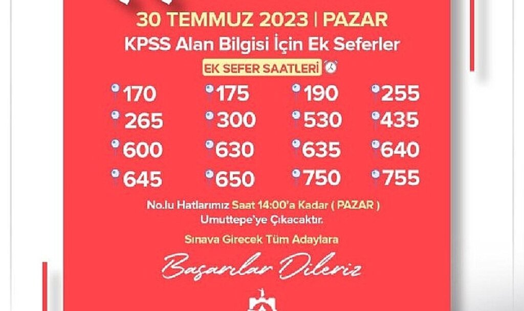 KPSS için Büyükşehir'den ek sefer