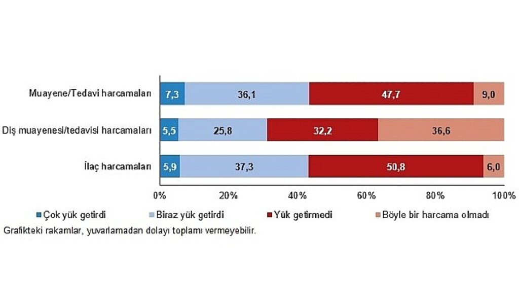 Muayene ve tedavi harcamaları hanelerin yüzde 7,3'üne çok yük getirdi