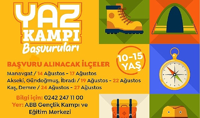 Antalya Büyükşehir'den Yaz ve Çadır Kampı