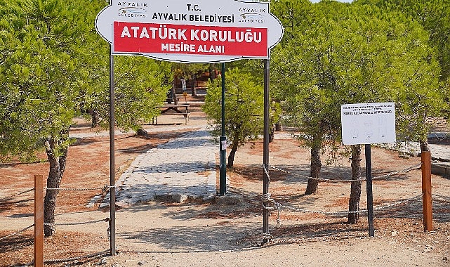 Ayvalık'ın Mesire Alanı'nda kent mobilyaları baştan sona yenileniyor