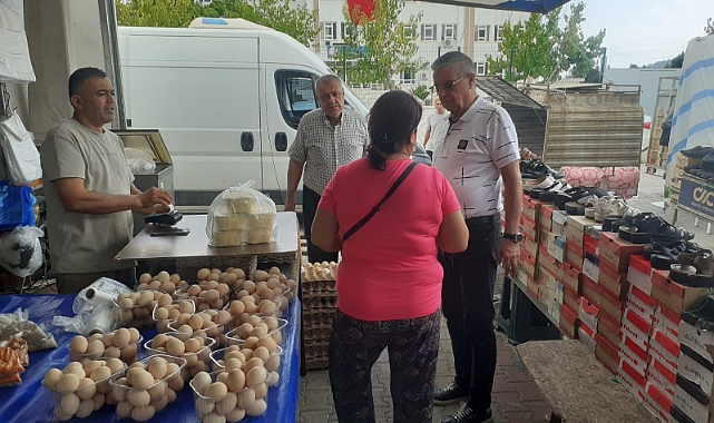 Başkan Topaloğlu'ndan pazar esnafı ziyareti