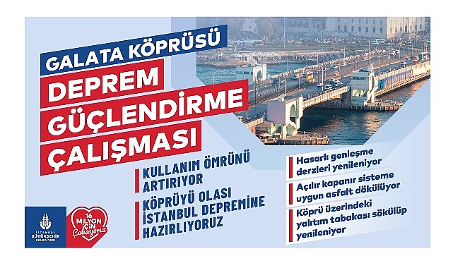 Galata Köprüsü'nde 29 Yıl Sonra Yenileme Çalışması