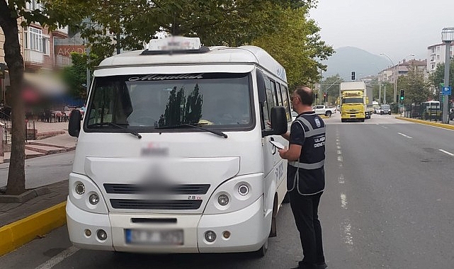 Kocaeli Büyükşehir'den servis araçlarına sıkı denetim