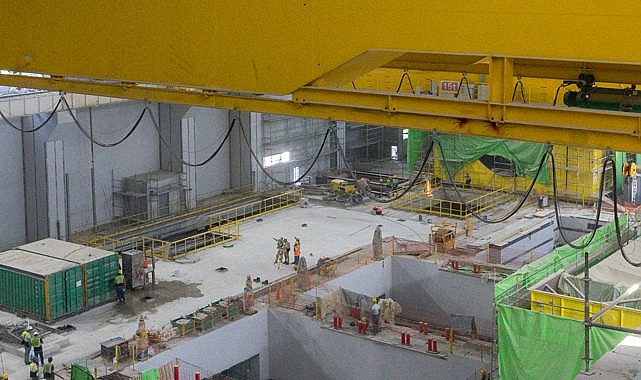 Akkuyu NGS'nin 1'inci Güç Ünitesinde Makine Dairesinde Köprü Vinci Devreye Alındı