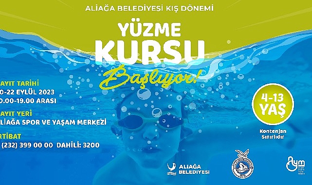 Aliağa Spor ve Yaşam Merkezi'nde Yüzme Kursları Başlıyor