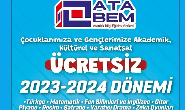 Atatürk Bilgi Eğitim Merkezi (ATABEM) 2023-2024 Dönemi kurs kayıtları başlıyor