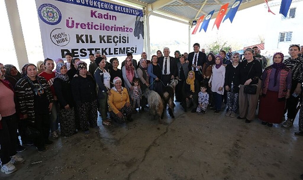 Büyükşehirden Seydikemer'li Kadın Üreticilere Kıl Keçesi Desteği