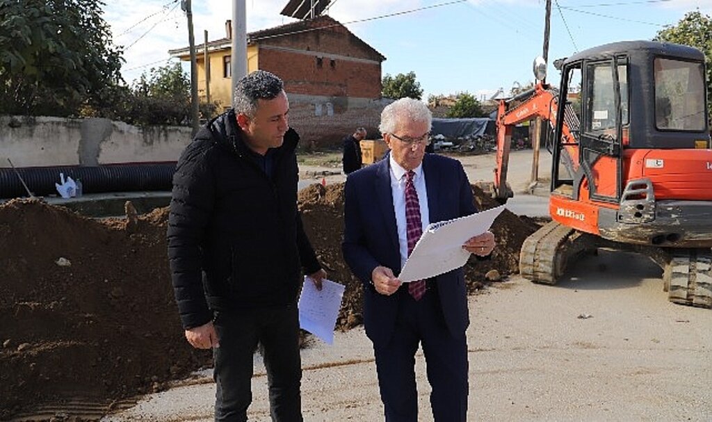 İZSU'nun Ödemiş'te yağmur suyu hattı yatırımları sürüyor