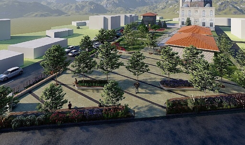 Köseköy'de meydan düzenlemesi başladı