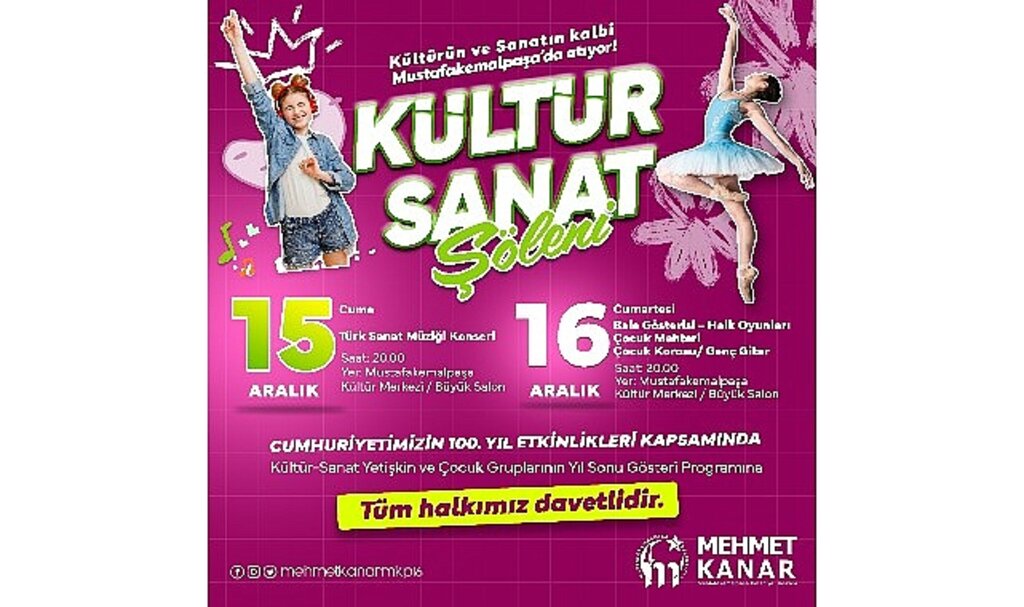 Mustafa Kemal Paşa'da kültür sanat şöleni yaşanacak