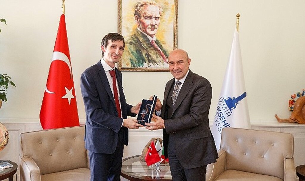 Soyer İtalya'nın İzmir Konsolosu Daniele Bianchi'yi ağırladı