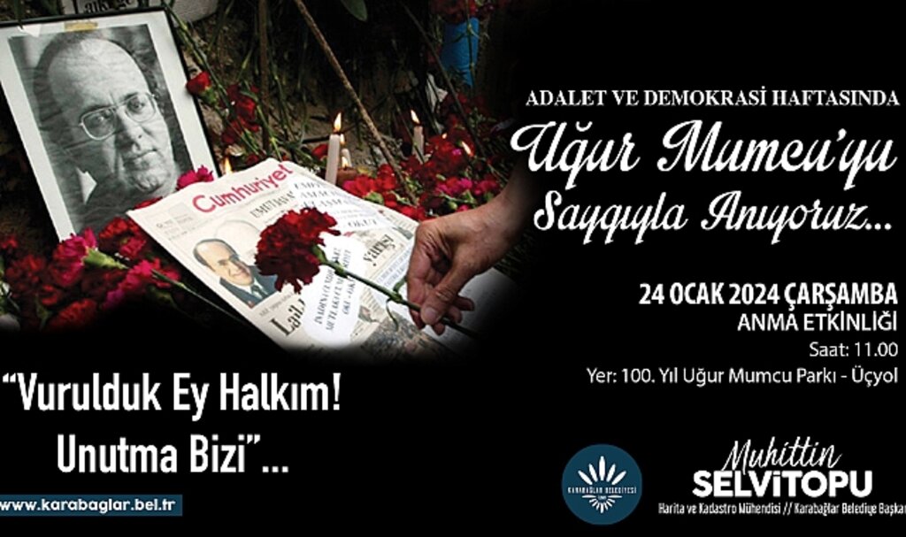 Karabağlar Belediyesi Mumcu'yu özlemle anacak