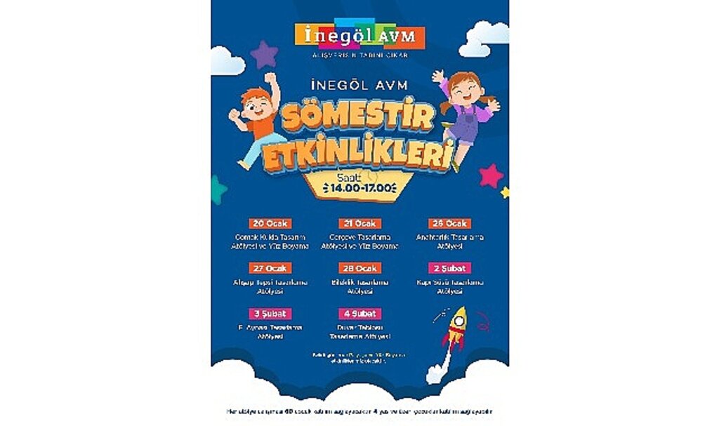 Sömestir coşkusu inegöl avm'de yaşanacak