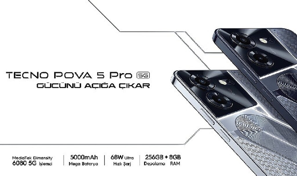 TECNO POVA 5 Serisi Türkiye'de Satışa Sunuldu