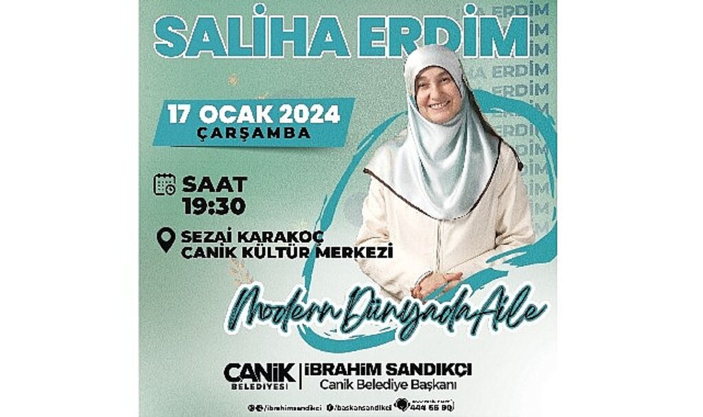 Ünlü Aile Danışmanı Saliha Erdim Canik'te