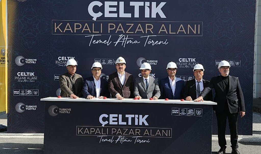 Başkan Altay Çeltik'e Kazandırılacak Kapalı Pazar Yeri'nin Temelini Attı