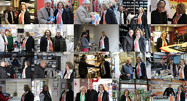 Memleket Partisi ilkadım belediye başkan adayı Yeşim Kadıoğlu Meclis üyeleri ile birlikte İlkadım ilçesinde esnaf ziyaretinde bulundu.