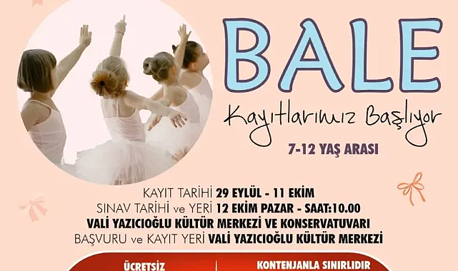 Bale kursu kayıtları başladı