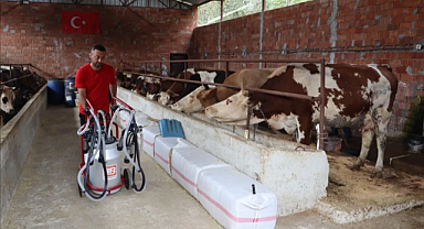 Ordu’da süt üreticilerine soğutma tankı ve toplama merkezi desteğiyle çiğ süt değerinde satılabiliyor