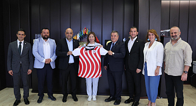Rektör Aydın, Samsunspor Asbaşkanı Veysel Bilen’i Konuk Etti
