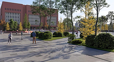 BÜYÜKŞEHİR'DEN VALİLİK MEYDANI'NA MODERN DOKUNUŞ