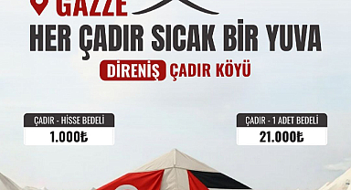 Gazzeli Kardeşlerimiz İçin “Direniş Çadır Köyü” Başlatıyoruz