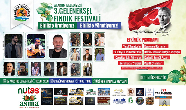 Atakum Belediyesi Geleneksel Fındık Festivali başlıyor