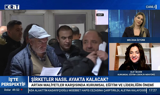 SAMSUN’DAN ULUSAL EKRANLARA! ELİF SEZEN KRT TELEVİZYONU’NDA KURUMLARIN GELECEĞİNİ ANLATTI
